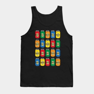 Beer Cans Popart Tank Top